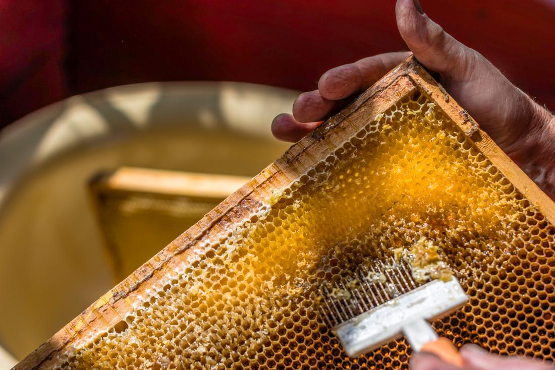 Raw honey is not filtered or pasteurized.