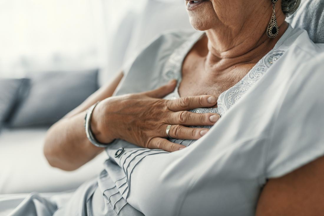 Woman with heartburn