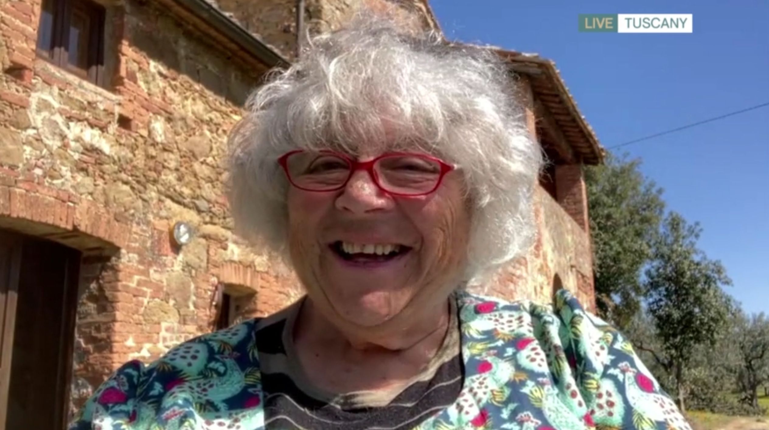 Miriam Margolyes speaking from her home in