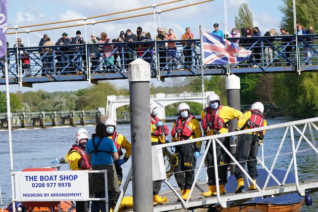 A Small Minke Whale Stranded In The River Thames Is To Be Put
