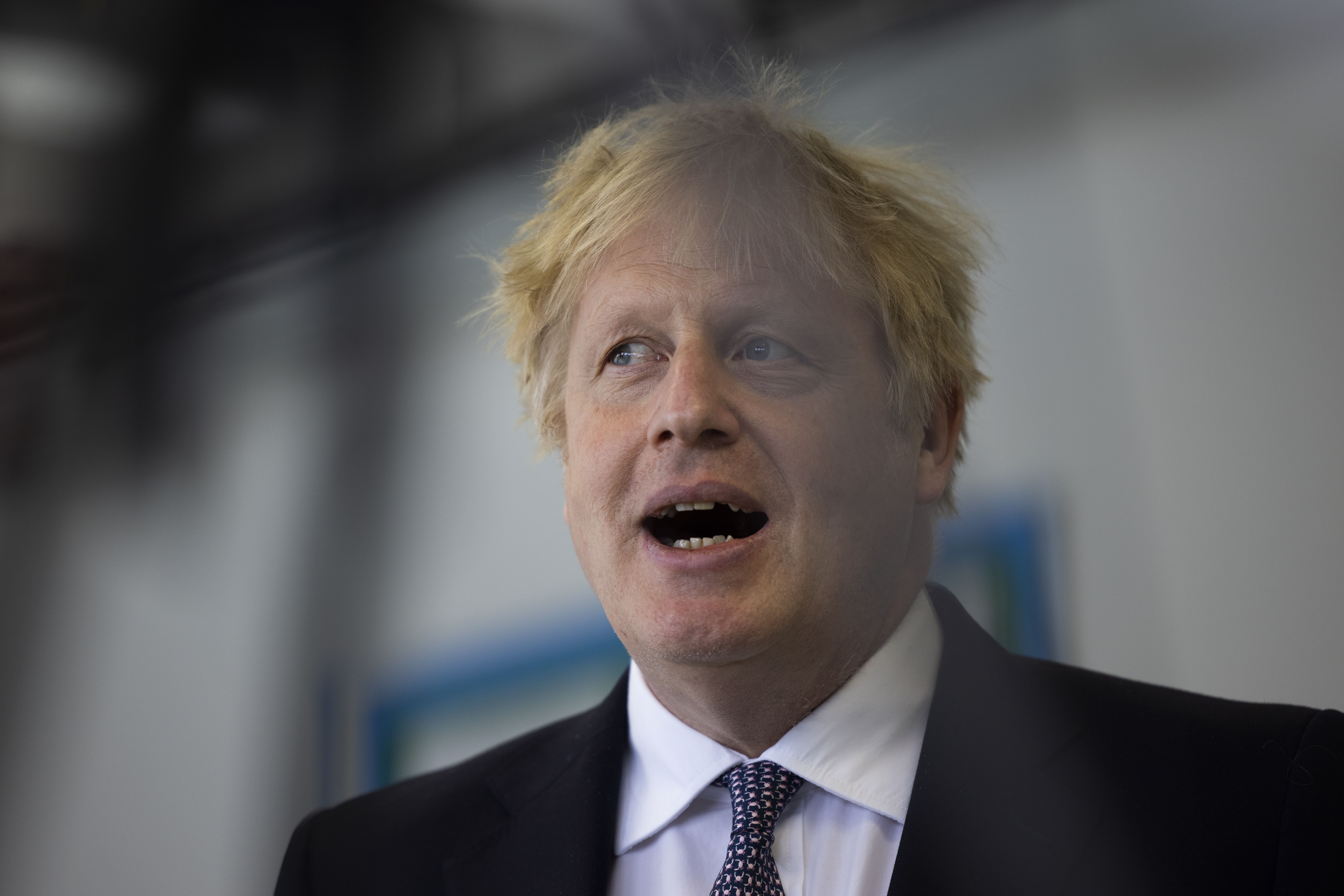 Prime Minister Boris Johnson answers questions from the
