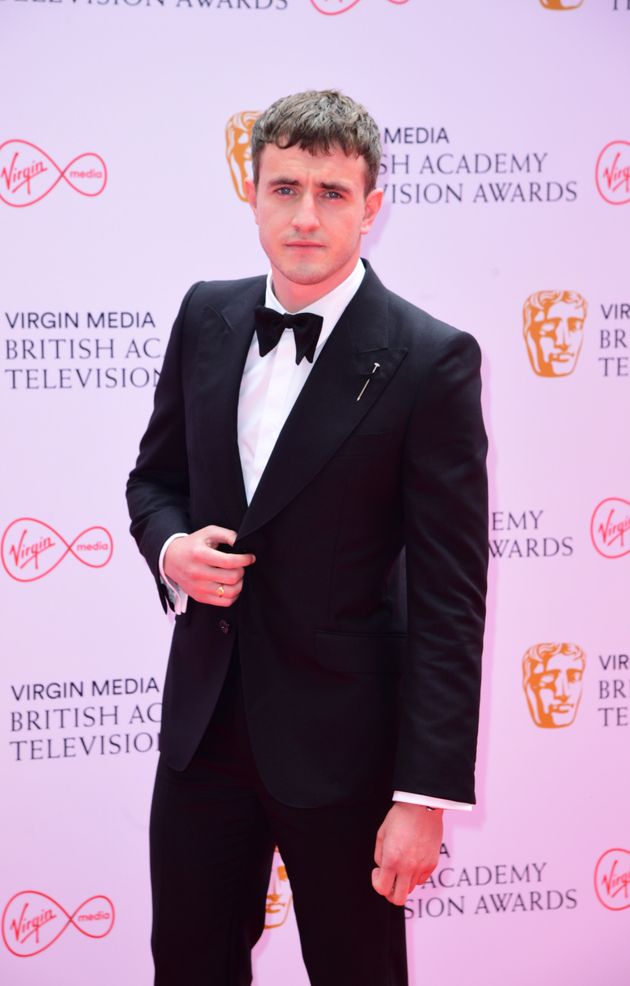 Paul Mescal arrives for the Virgin Media BAFTA TV awards at the TV Centre, Wood Lane, London. Picture...