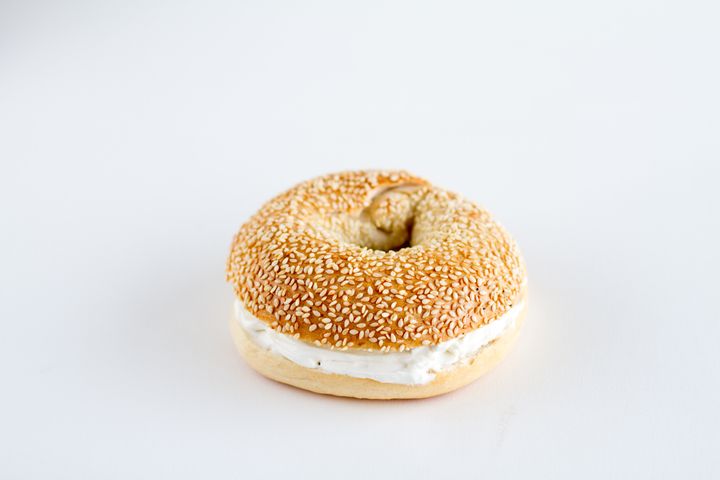 Think this bagel with cream cheese looks plain enough? Think again &ndash; those sesame seeds could even be too much for a picky eater.