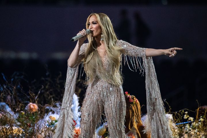 Jennifer Lopez performing in May 2021.&nbsp;