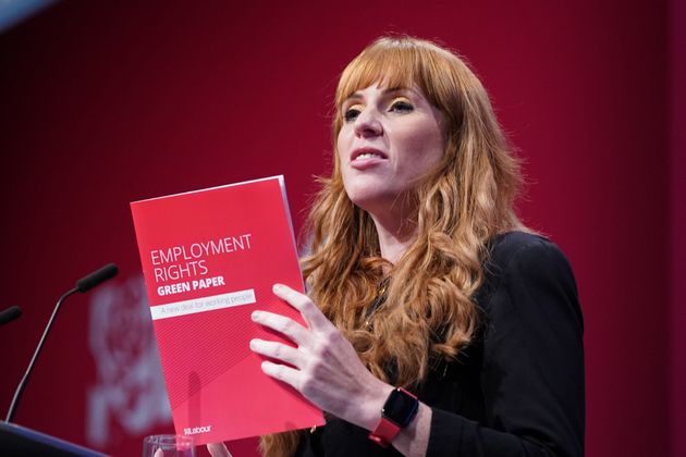 Labour deputy leader Angela Rayner speaks at the Labour Party conference in