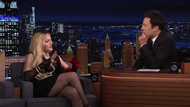 Madonna during her appearance on Jimmy Fallon's talk