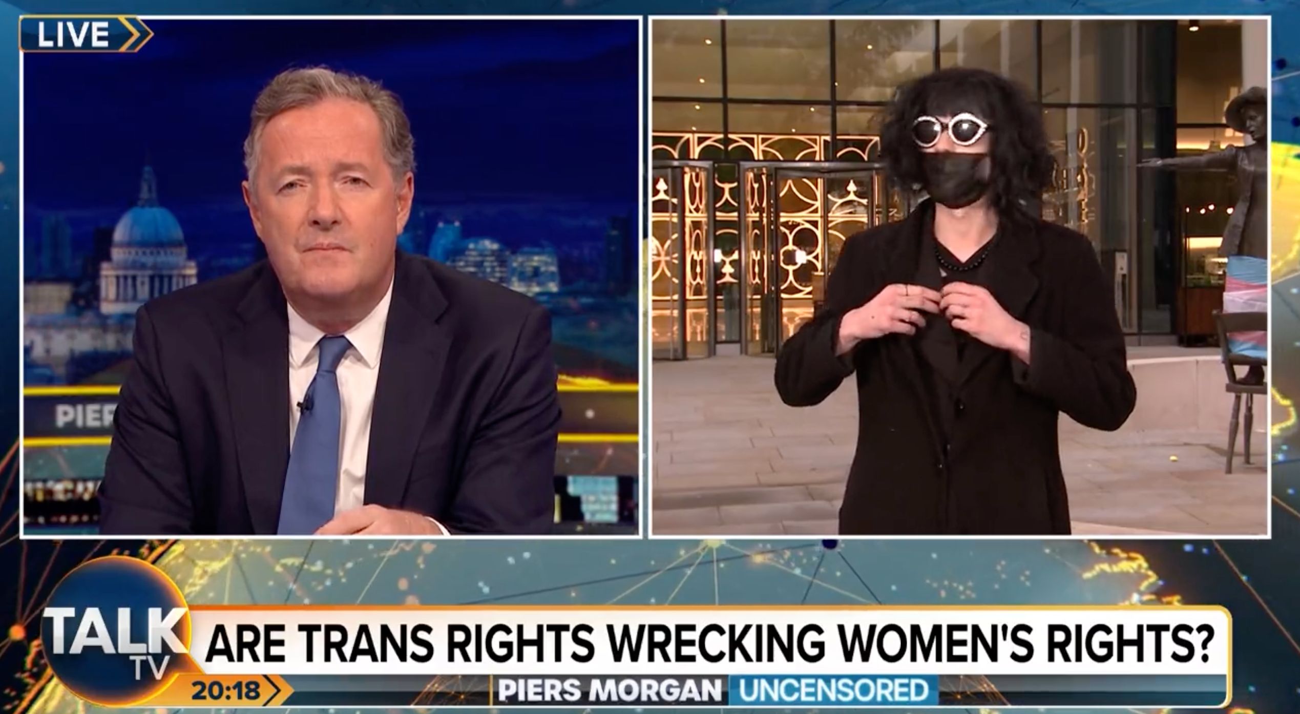 Jame ended the exchange by telling Piers they thought he was a "c***"