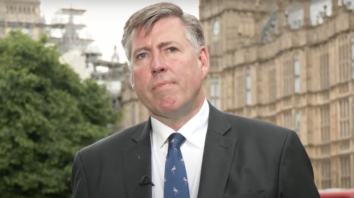 Sir Graham Brady making the announcement to camera
