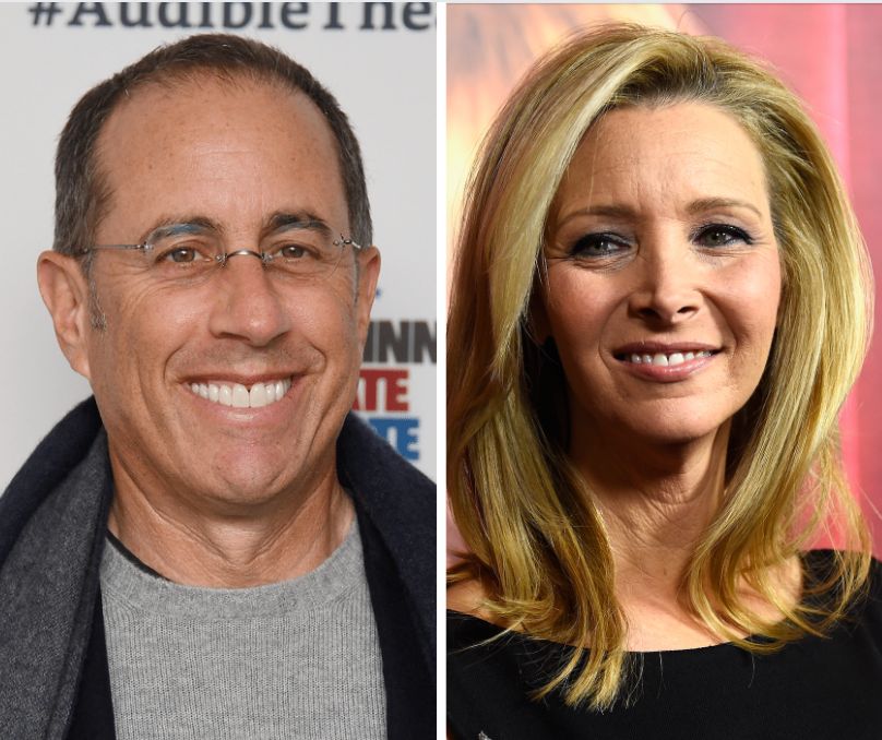 Jerry Seinfeld (left) once told Lisa Kudrow "You're welcome" for the success of Friends.