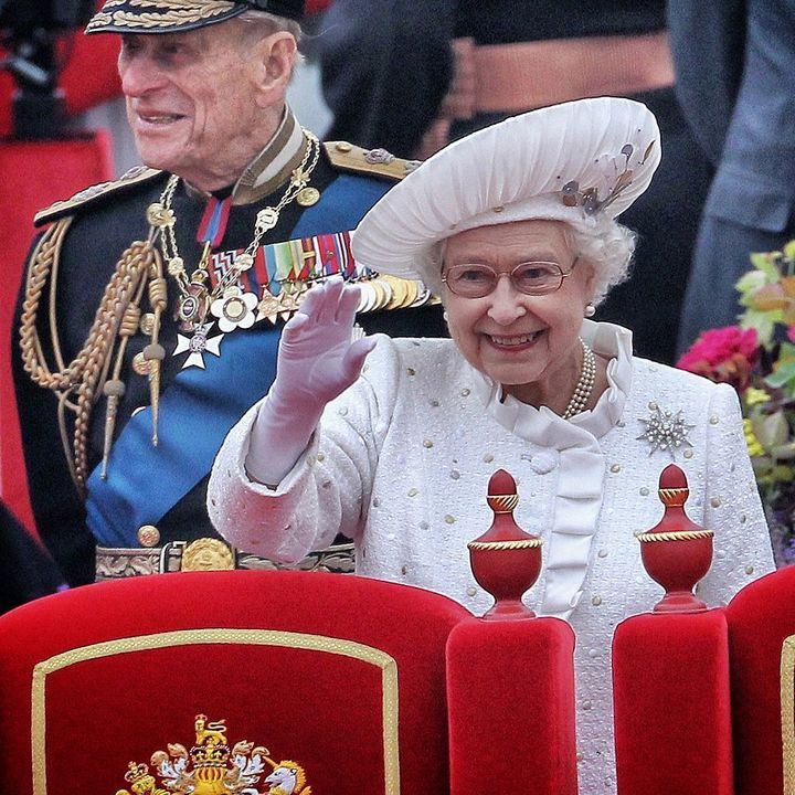 The Queen and Prince Philip during the Diamond Jubilee River Pageant in 2012