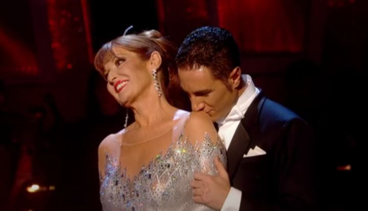 Stephanie in the Strictly ballroom with her dance partner Vincent Simone