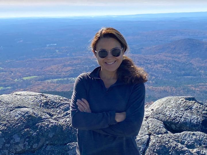 The author on a mountain in New Hampshire in 2022.