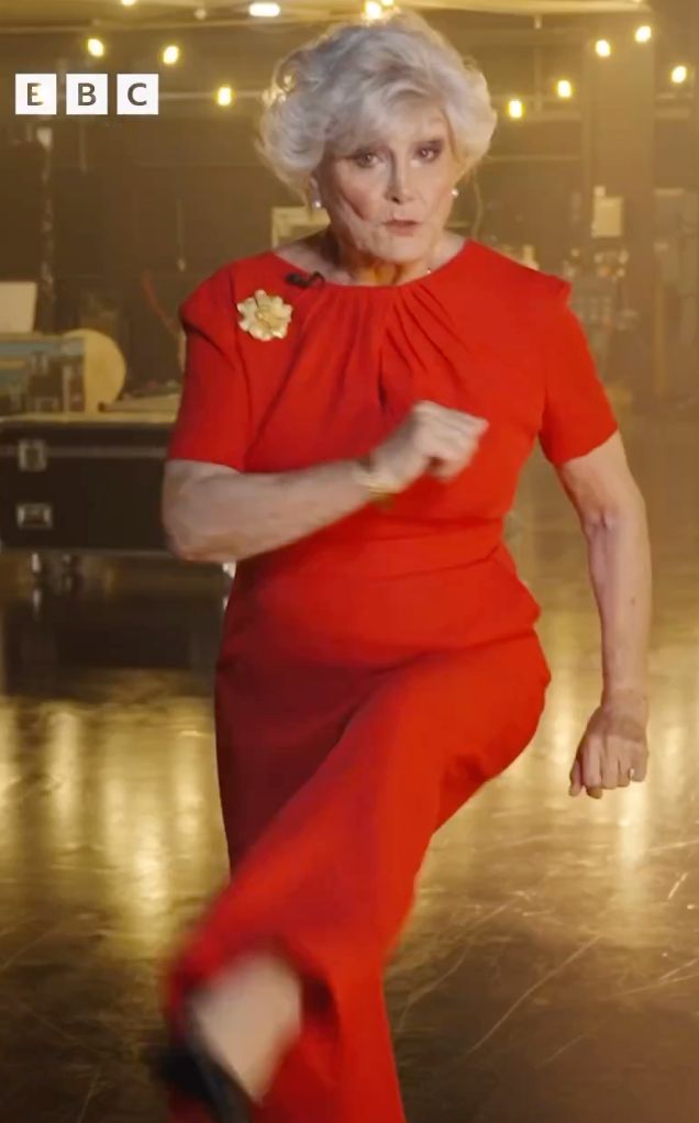 Angela Rippon showing off her Charleston technique