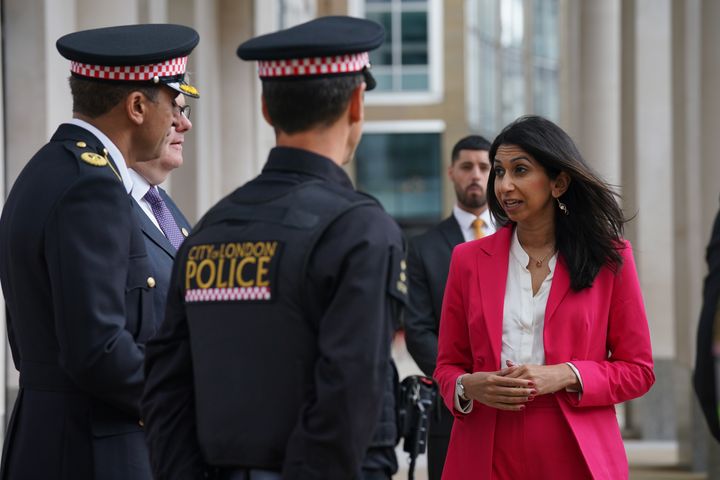 Home Secretary Suella Braverman has spoken up in support of the police officers.