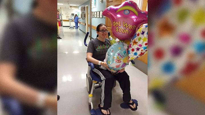 The author preparing to leave the hospital. “The man who wheeled me to the car asked, ‘Is it your first?’ assuming I had given birth. I responded that it was my first, and hopefully only, kidney donation."