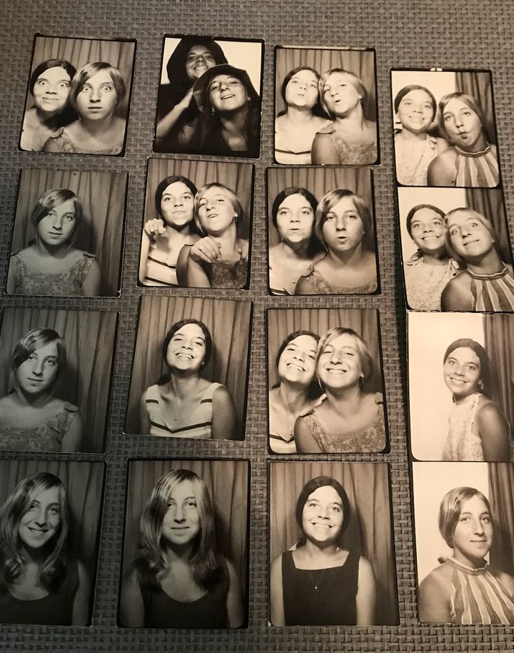 "Some photo booth silliness with my friend Stephanie back in the day," the author writes.