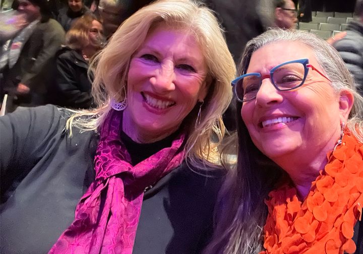 "Here I am seeing Pink Martini with my friend Karen (left)," the author writes.