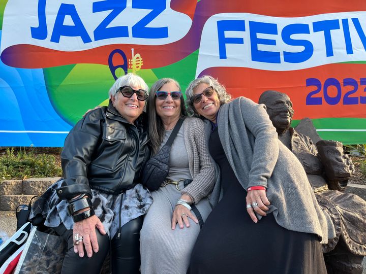 "Grooving with my sisters at the Monterey Jazz Festival," the author writes.