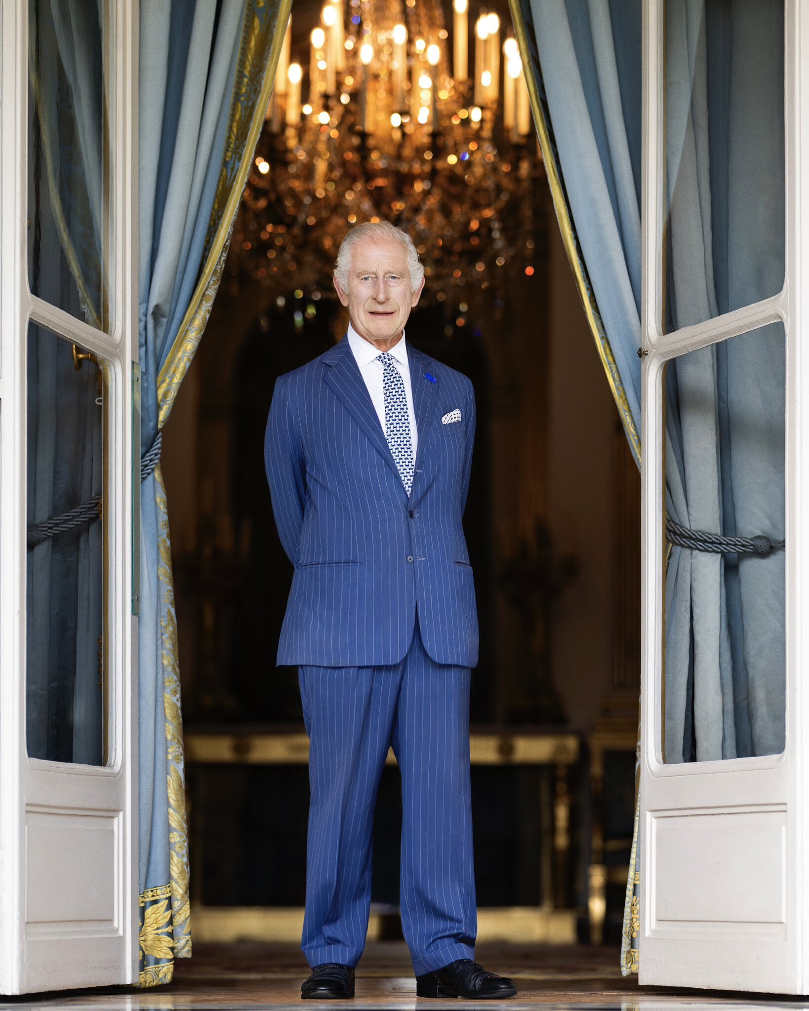 A previously unseen portrait of King Charles taken during a state visit to France last year.