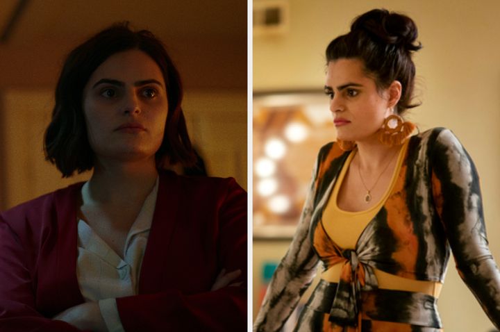 Nava Mau in Baby Reindeer (left) and Genera+ion (right)