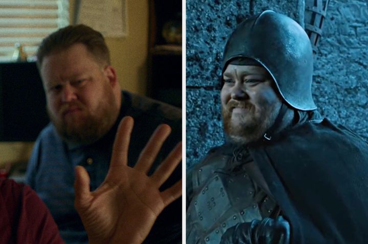 Danny Kirrane in Baby Reindeer (left) and Game Of Thrones (right)