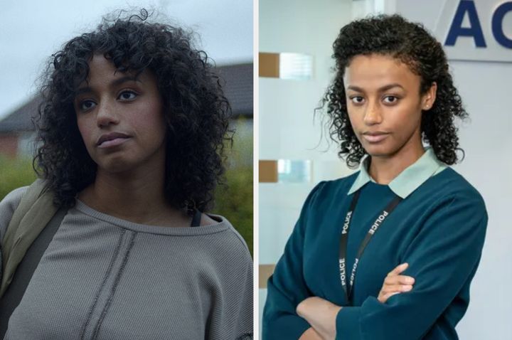 Shalom Brune-Franklin in Baby Reindeer (left) and Line Of Duty (right)