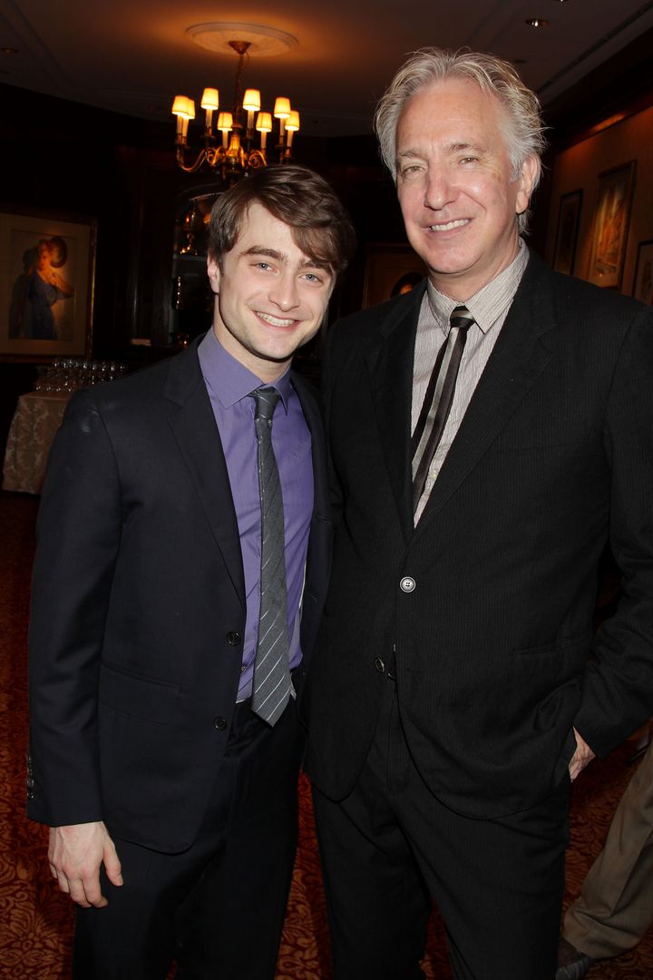 Daniel Radcliffe and Alan Rickman in 2011