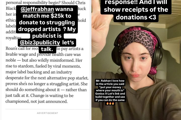 Chappell Roan kept the conversation going on her Instagram story