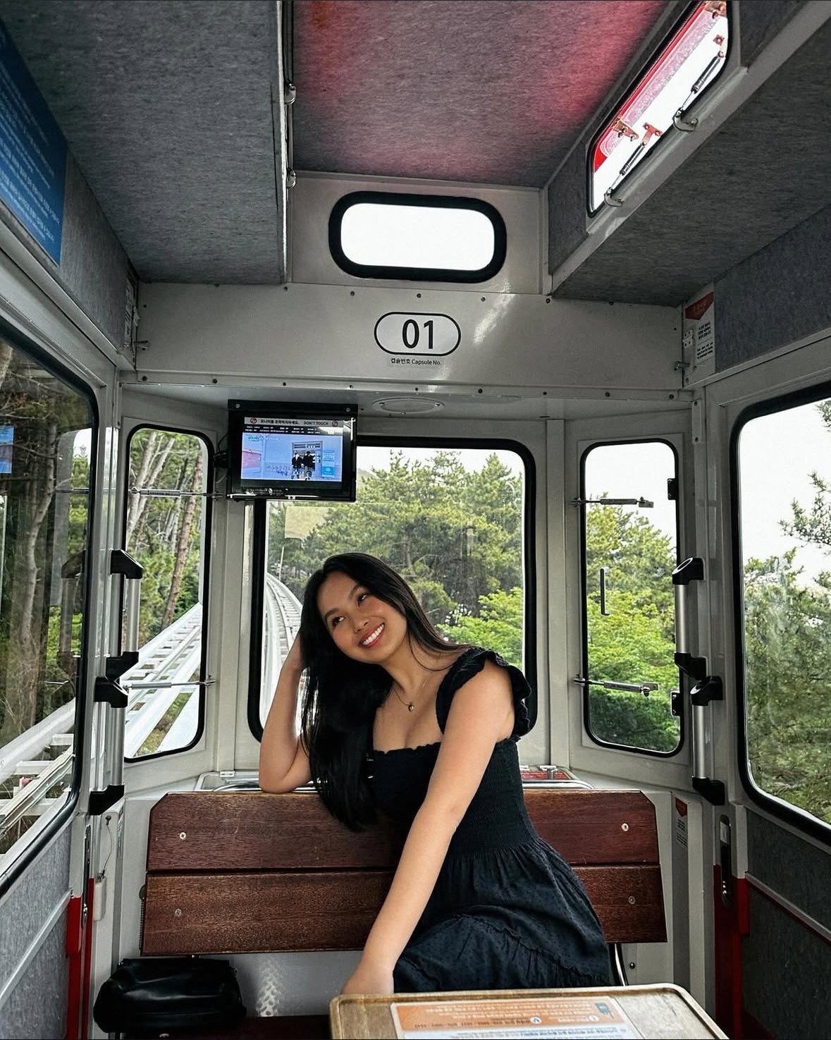 The author during her trip in Asia.