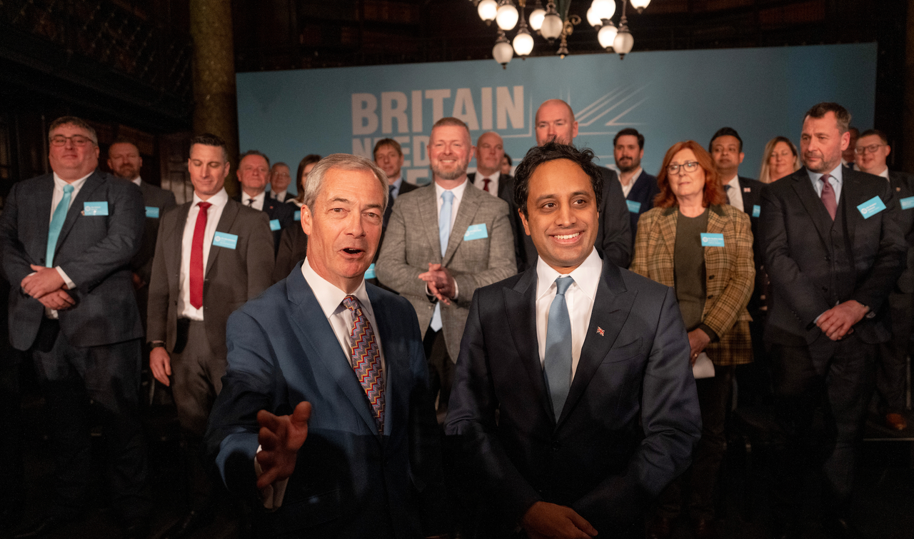 Nigel Farage and Zia Yusuf