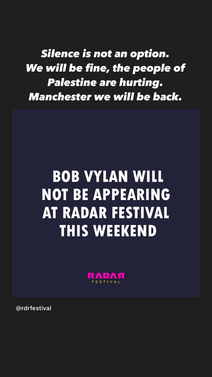 A screenshot of Bobby Vylan's Instagram story on Wednesday