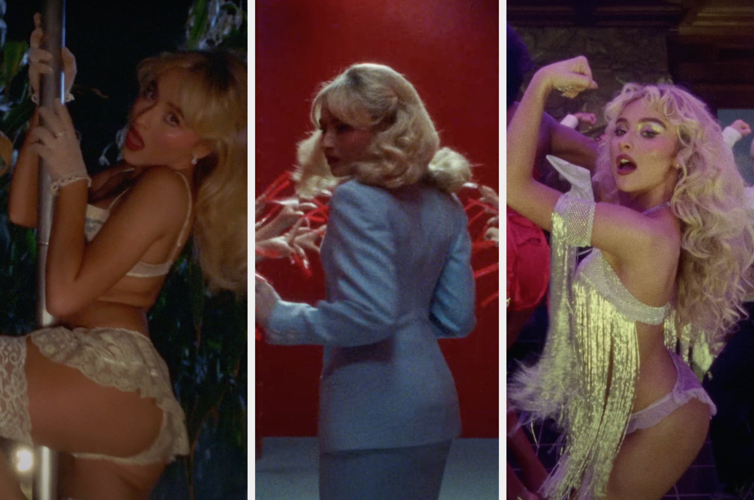 Sabrina Carpenter in some of the most memorable scenes in her Tears music video