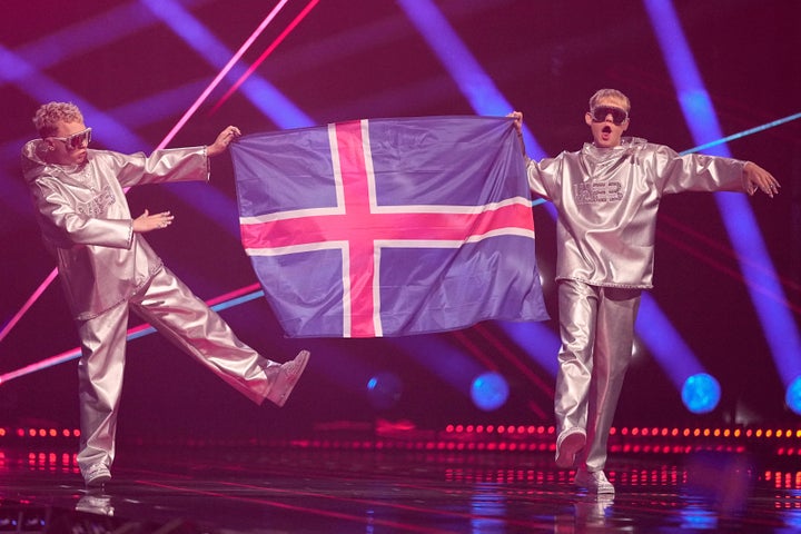 Icelandic duo VAEB at Eurovision earlier this year