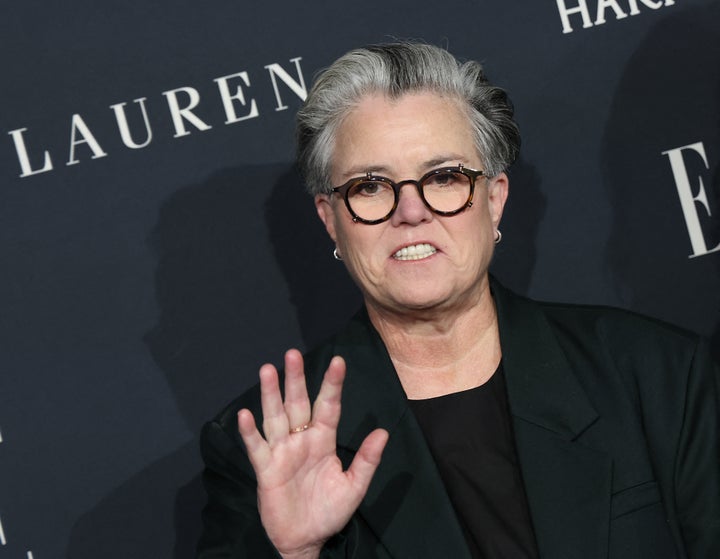 FILE: Rosie O'Donnell appears at the 2024 Elle Women in Hollywood celebration in Los Angeles, November 19, 2024. Trump referred to the comedian, who now lives in Ireland, as a "threat to humanity" back in July and threatened to take away her U.S. citizenship at the time. 