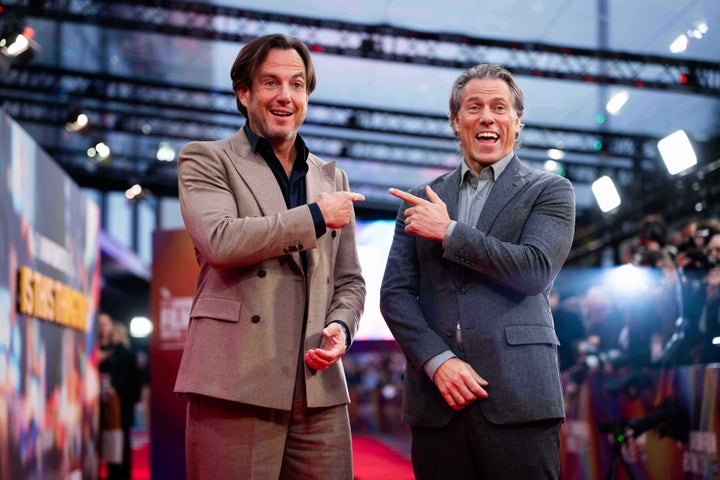 Will Arnett and John Bishop at the premiere of their film Is This Thing On?