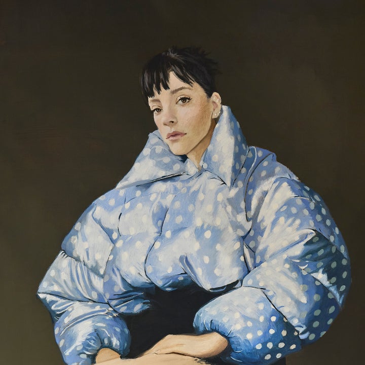 Lily Allen as depicted in the striking artwork for her new album West End Girl