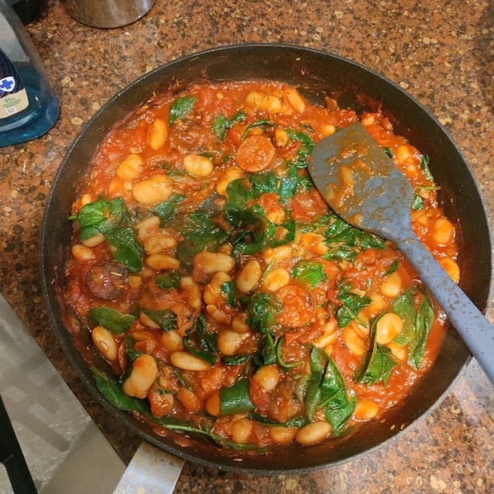 Chorizo butter bean stew