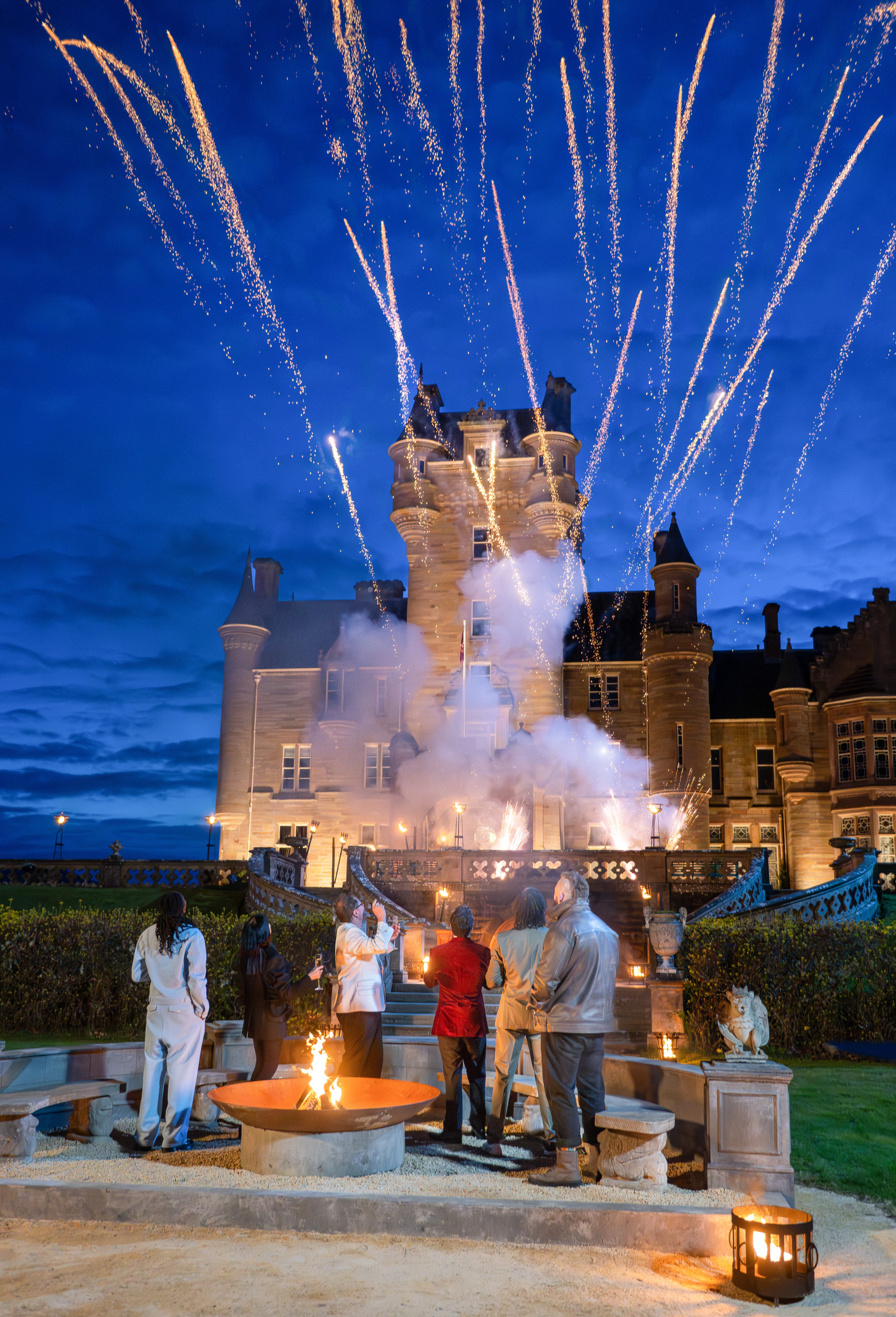 Alan Carr reacts to his win during the Celebrity Traitors final