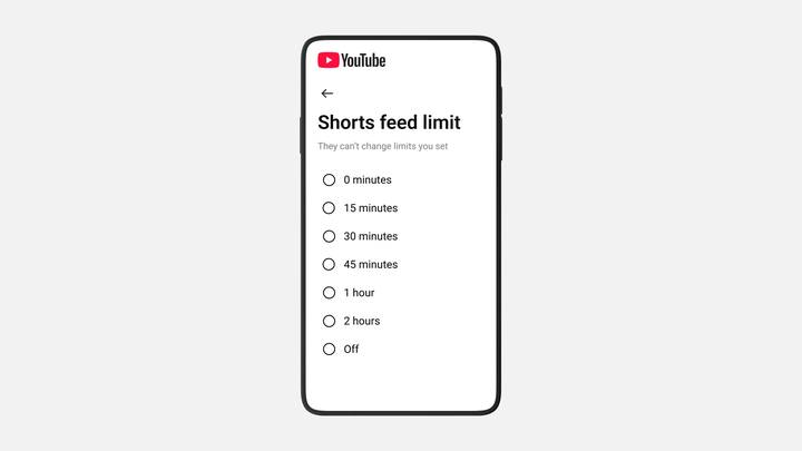 Parents will be able to set limits for scrolling Shorts