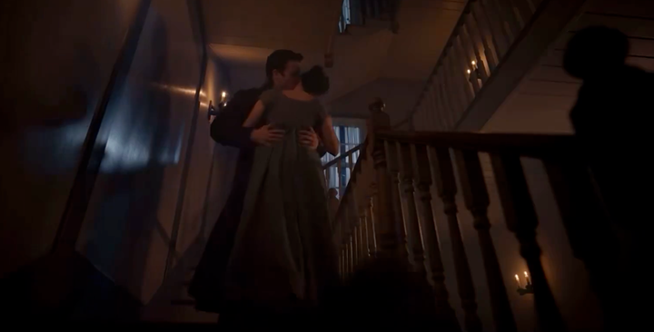 Benedict and Sophie's most romantic moment played out in a cliffhanger scene that took place on a staircase