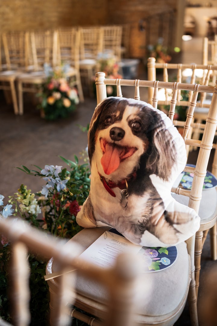 Maya's representation at the author's wedding in the Cotswolds, July 2025.