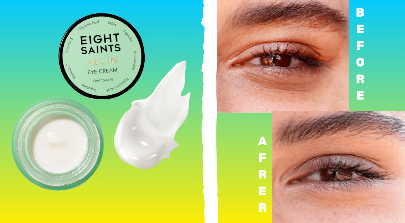 The cream is designed to de-puff, reduce dark circles and hydrate. 