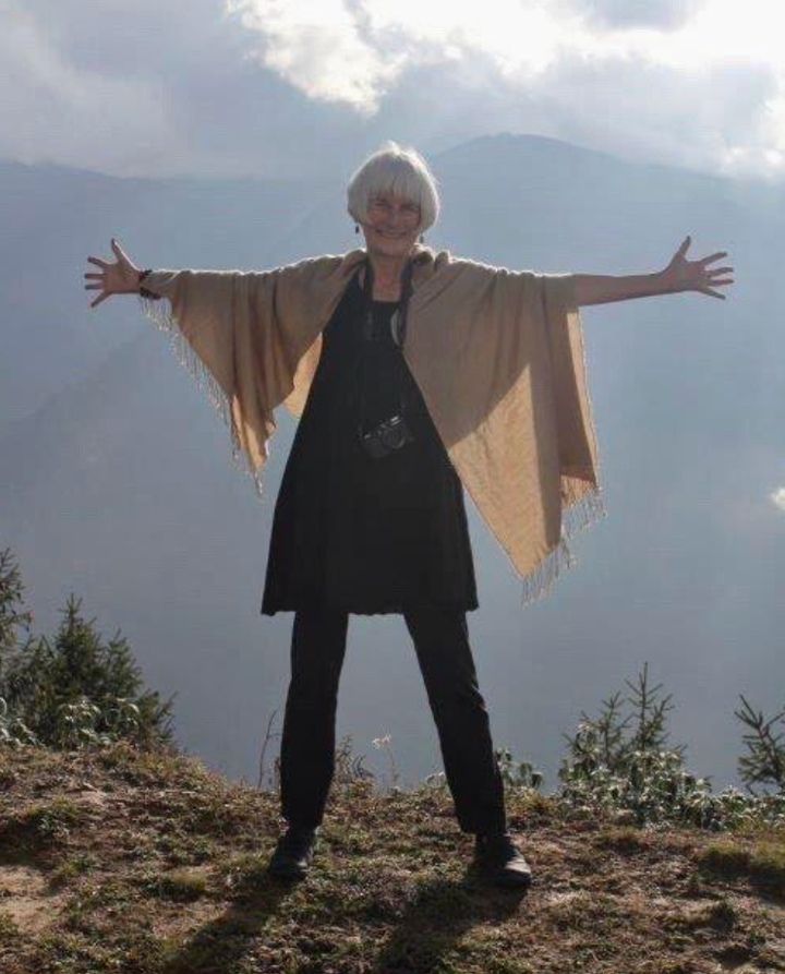 The author in Bhutan in 2019. "Yes, there are fewer years in front of me than behind me, but this life is a gift and a privilege," she writes.