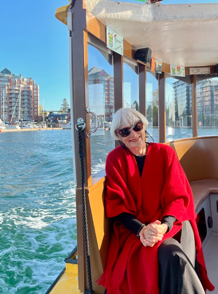 The author on a boat near Vancouver Island in 2024. "I wish my 30-year-old self had known about this agency and the power I now know I have," she writes.