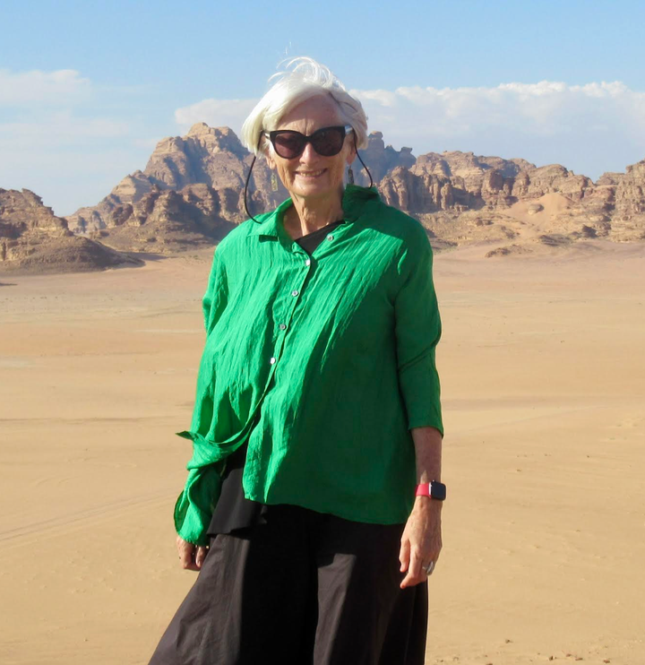 The author in Egypt in 2023. "Of course, the orgasm helped, but it wasn’t just that; it was letting go of pleasing others, finding my voice and being in my body the way I wanted to be in it," she writes.