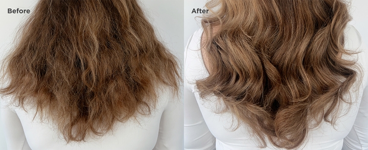The formula works to smooth and soften hair.