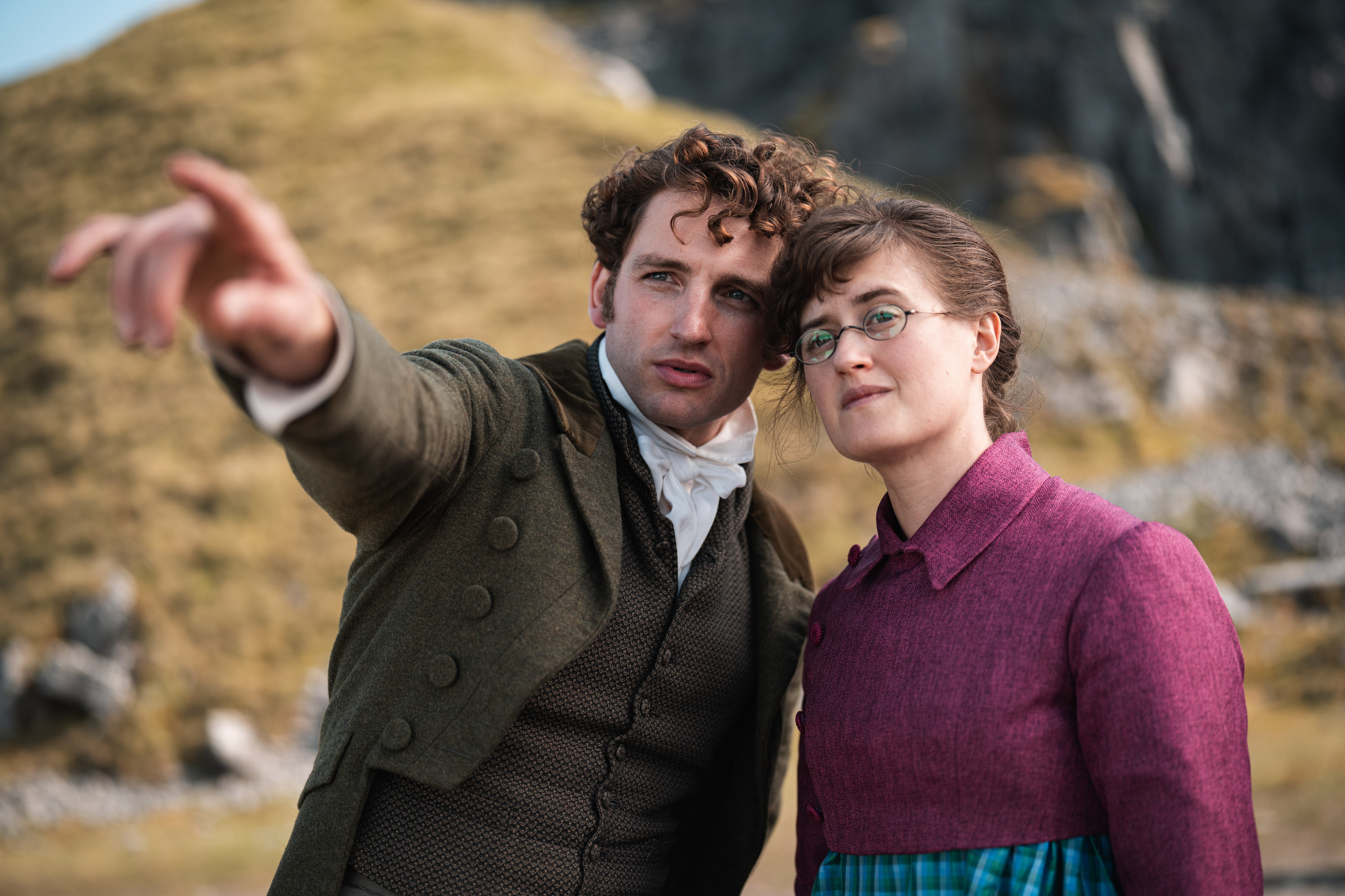 Laurie Davidson and Ella Bruccoleri in The Other Bennet Sister