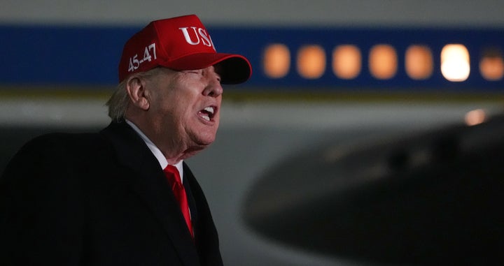 President Donald Trump railed against Pope Leo while speaking with reporters at Joint Base Andrews on Sunday night.