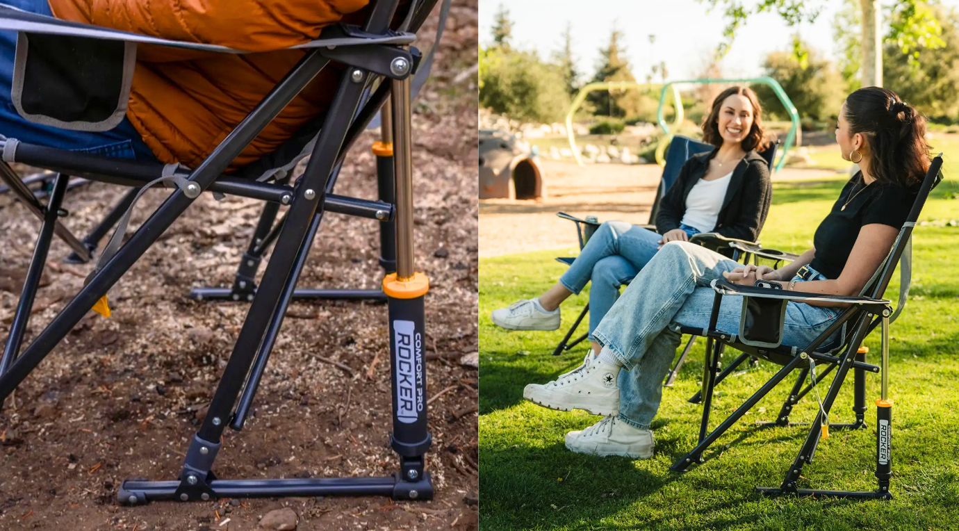 The rocker works on most outdoor surfaces.