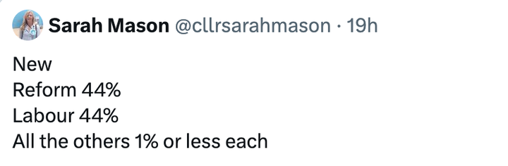 The councillor's now-deleted tweet.